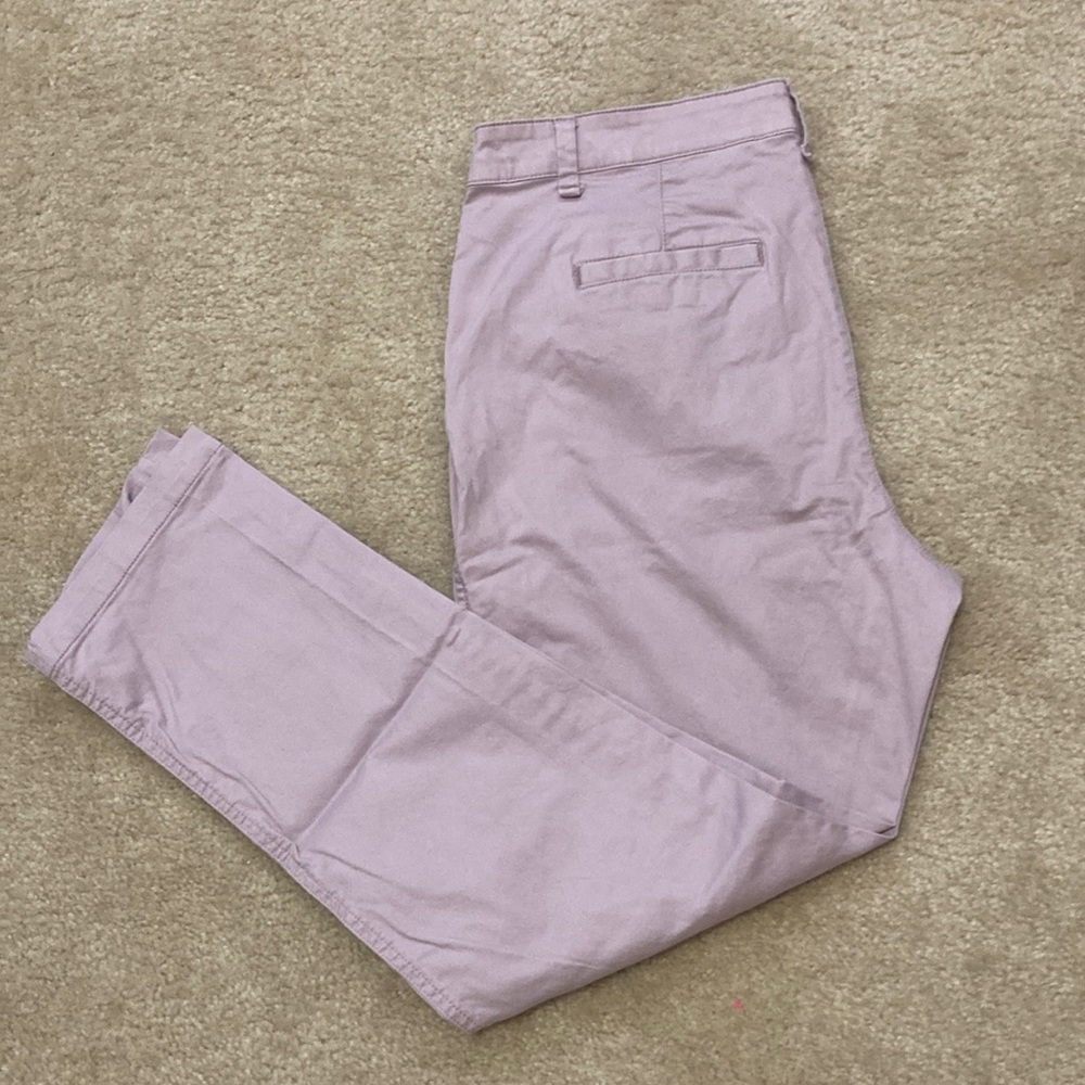 Lavender girlfriend khaki pants